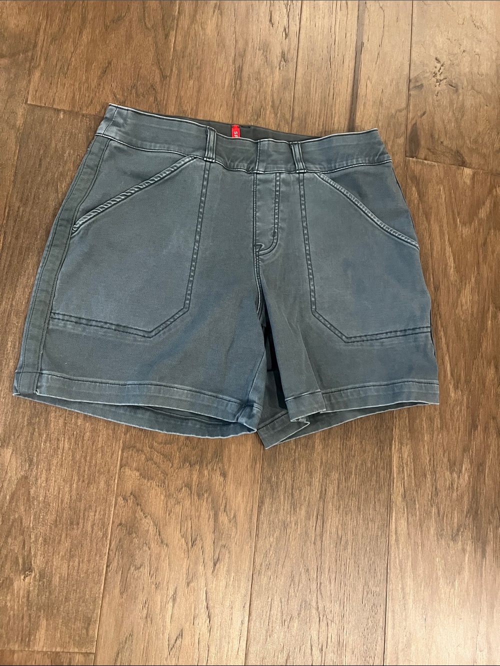 SPANX twill Charcoal Gray Casual Utility Shorts